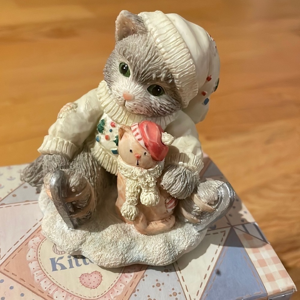 Calico kitten -“friendship cushions the fall”